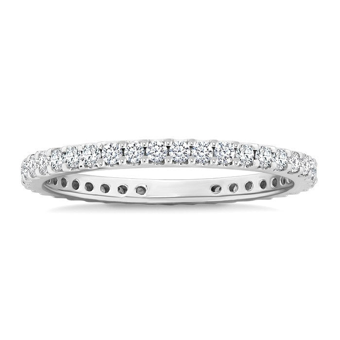 1/2 Ctw Round Cut Diamond Eternity Wedding Band in 14K White Gold