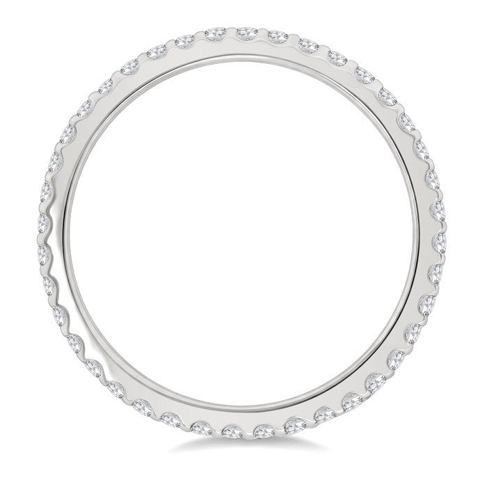 1/2 Ctw Round Cut Diamond Eternity Wedding Band in 14K White Gold
