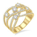 1 Ctw Round Cut Diamond Fashion Ring in 14K Yellow Gold