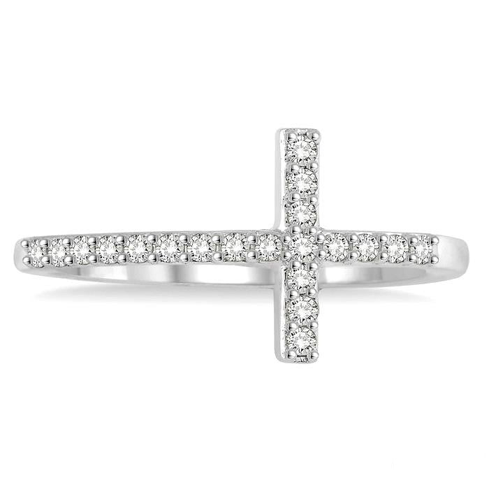 Cross Diamond Fashion Ring