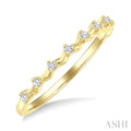 1/10 Ctw Round Cut Diamond Stackable Band in 10K Yellow Gold