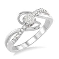 1/5 Ctw Shine Bright Round Cut Diamond Ring in 14K White Gold