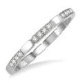 1/10 Ctw Round Cut Diamond Block Stackable Band in 14K White Gold