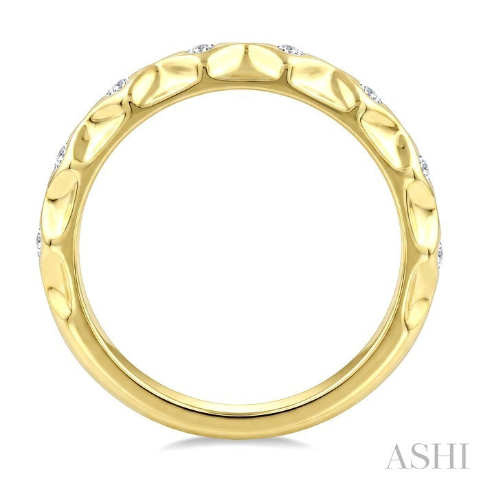 1/5 Ctw Round Cut Diamond Stackable Fashion Band in 10K Yellow Gold