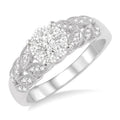1/3 Ctw Shine Bright Round Cut Diamond Ring in 10K White Gold