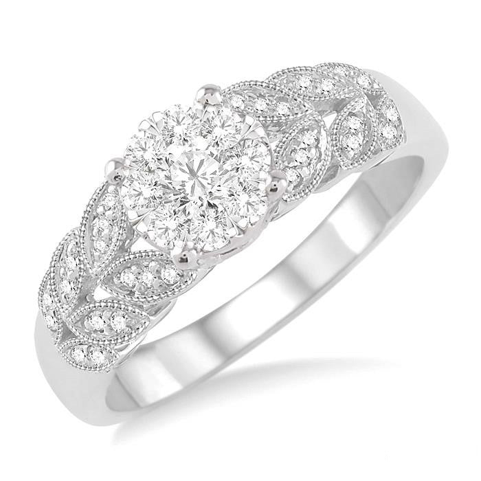 Shine Bright 10K White Gold .33 Ctw Diamond Ring