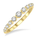 1/3 Ctw Graduated Round Cut Diamond Fashion Ring in 14K Yellow Gold