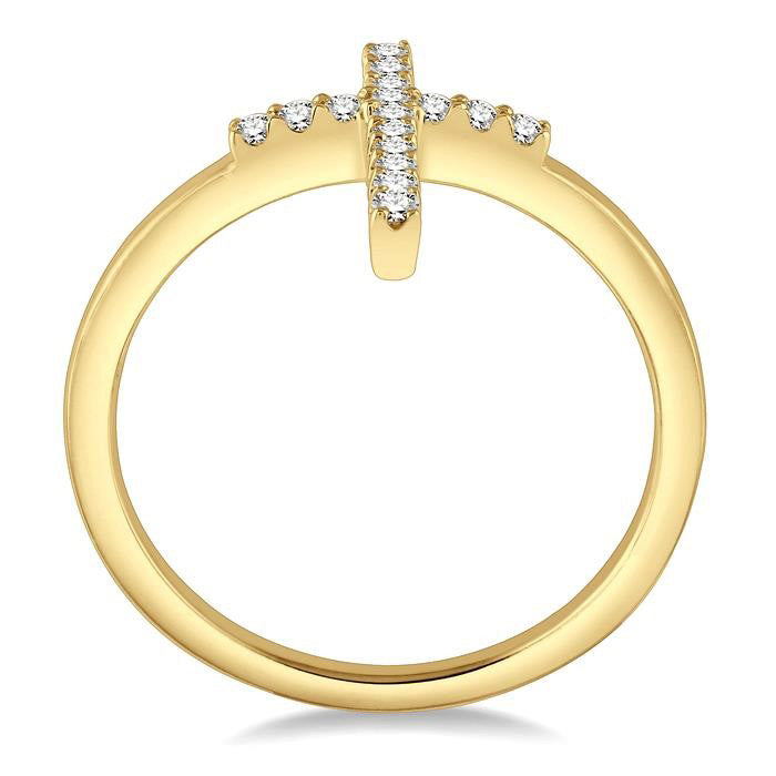Stackable Cross Petite Diamond Fashion Ring