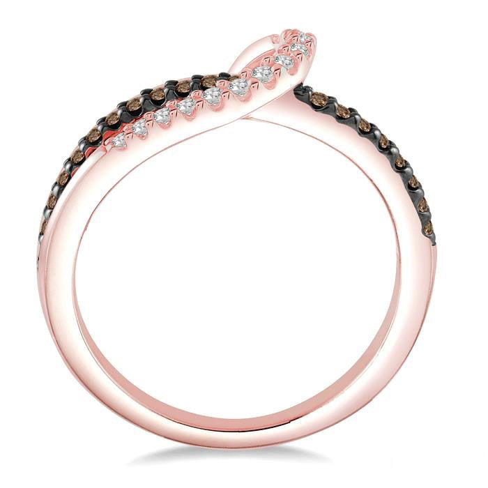 Rose Gold and Chocolate Diamond Fashion Ring