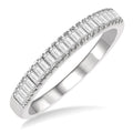 1/3 Ctw Stackable Baguette Diamond Fashion Band in 14K White Gold