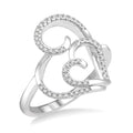 Double Heart Shape Diamond Fashion Ring