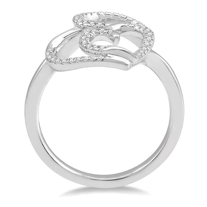 Double Heart Shape Diamond Fashion Ring