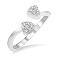 Heart Shape Open Light Weight Diamond Ring