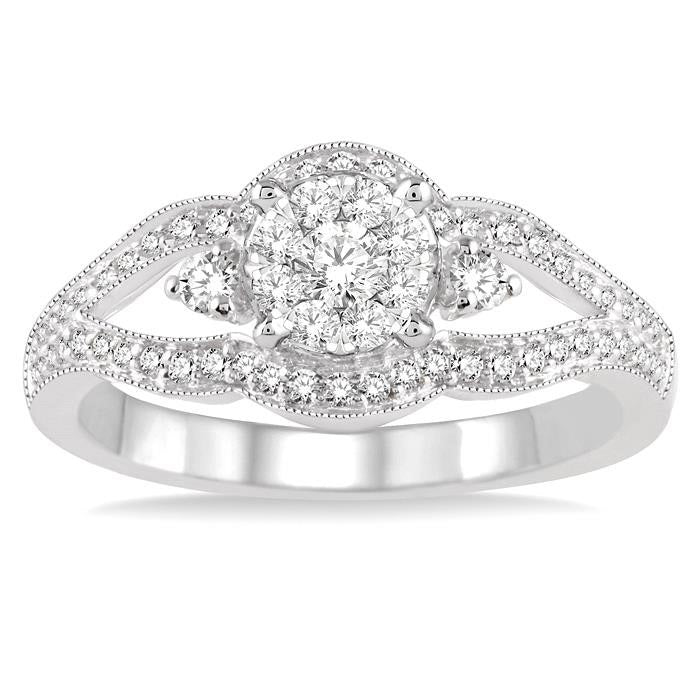 Round Shape Shine Bright Diamond Ring