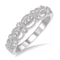 1/4 Ctw Marquise and Round Lattice Diamond Wedding Band in 14K White Gold