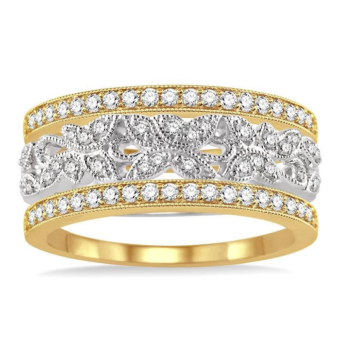 Velour Diamond Jewelry Two-Tone Gold