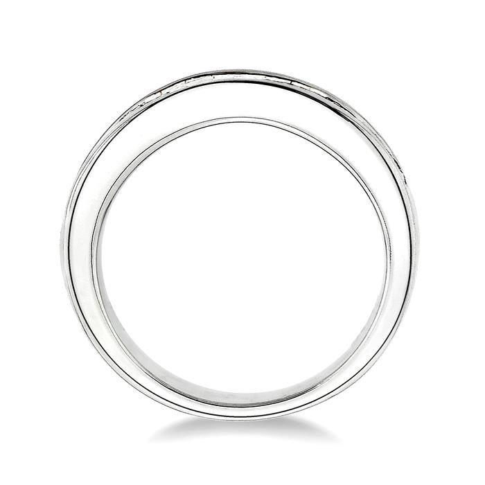 1 Ctw Princess Cut Diamond Wedding Band in 14K White Gold