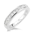 3/4 Ctw Princess Cut Diamond Wedding Band in 14K White Gold