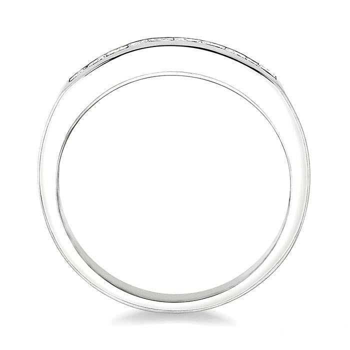 1/4 Ctw Princess Cut Diamond Wedding Band in 14K White Gold