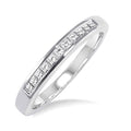 1/4 Ctw Princess Cut Diamond Wedding Band in 14K White Gold