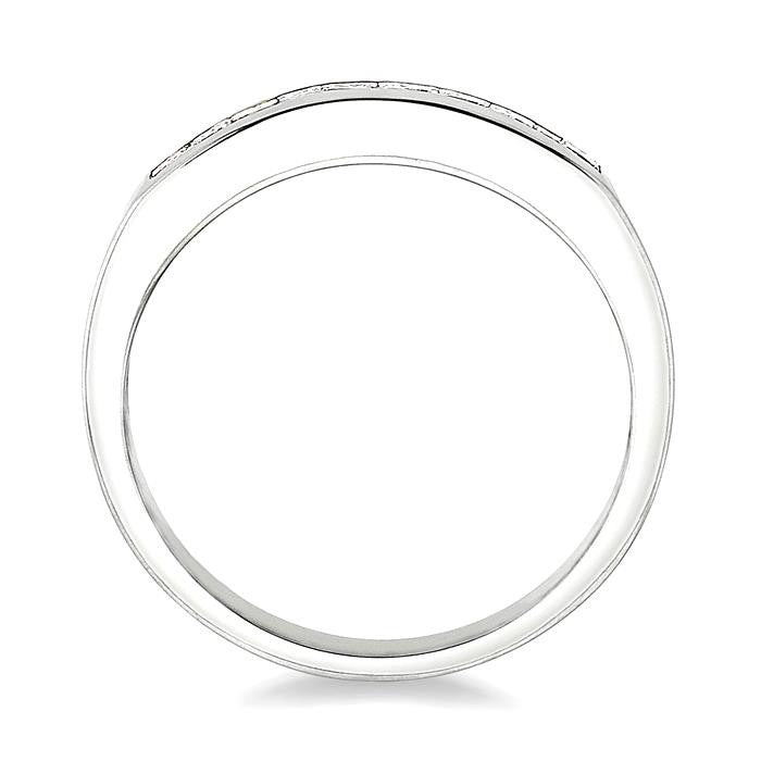 1/4 Ctw Princess Cut Diamond Wedding Band in 14K White Gold