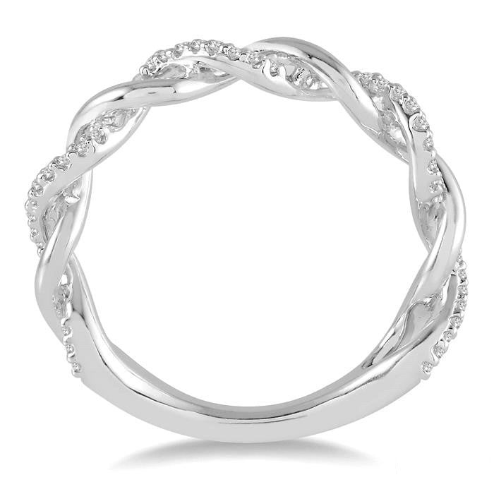Twisted Light Weight Diamond Fashion Ring