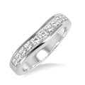 3/4 Ctw Princess Cut Diamond Matching Wedding Band in 14K White Gold