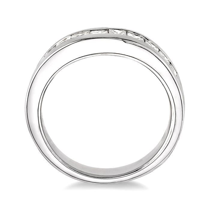 3/4 Ctw Princess Cut Diamond Matching Wedding Band in 14K White Gold