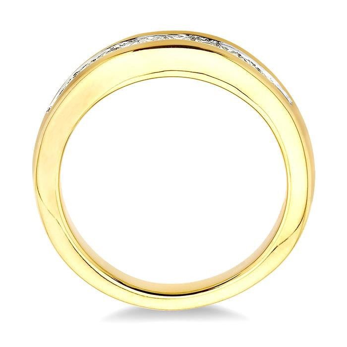 1/2 Ctw Princess Cut Diamond Matching Wedding Band in 14K Yellow Gold