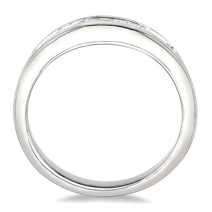 Calypso Cascade Harbor Channel Set Curved Diamond Wedding Band