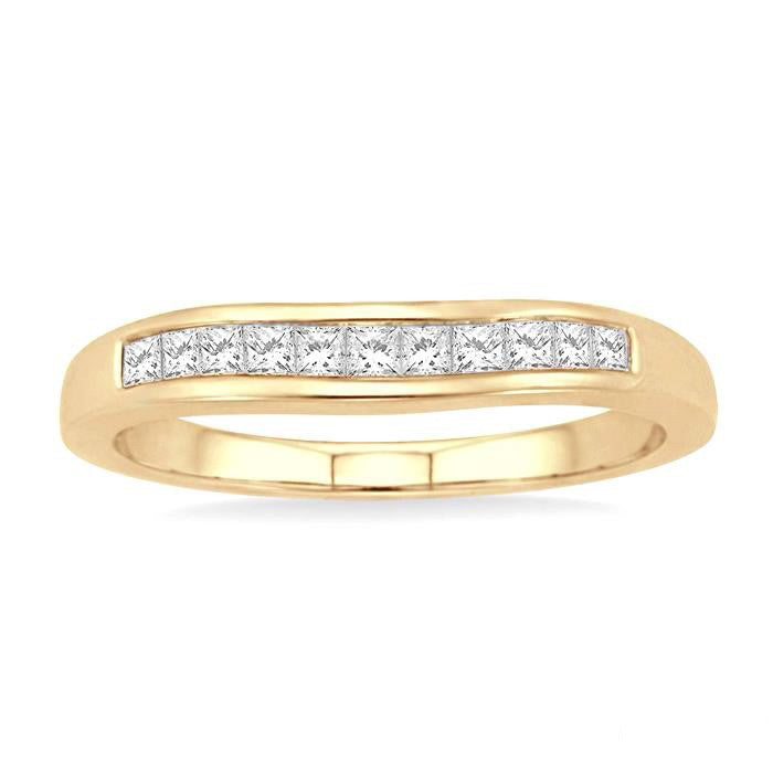 Andromeda Antigua Reverie Channel Set Curved Diamond Wedding Band