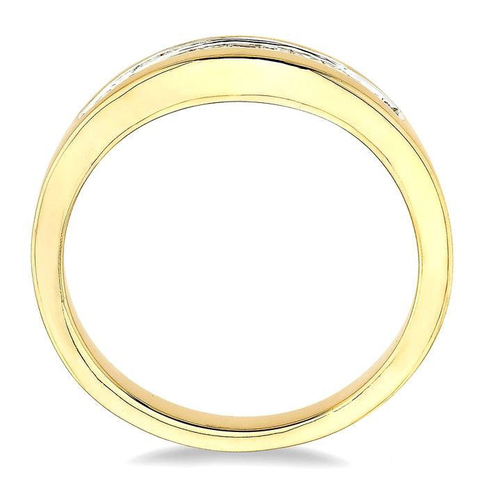 Andromeda Antigua Reverie Channel Set Curved Diamond Wedding Band