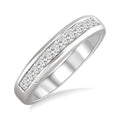 1 Ctw Princess Cut Diamond Wedding Band in 14K White Gold