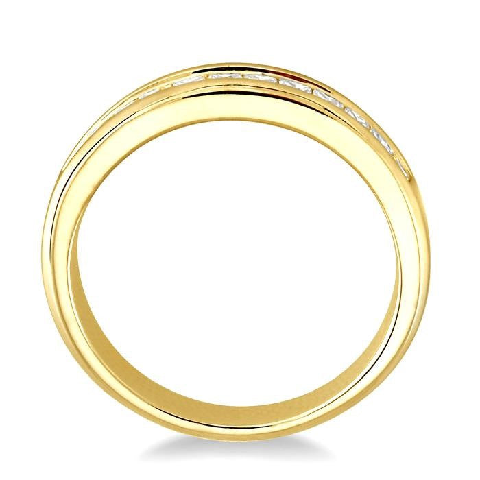 1/2 Ctw Princess Cut Diamond Band in 14K Yellow Gold