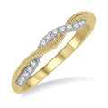 1/6 Ctw Entwined Round Cut Diamond Fashion Ring in 14K Yellow Gold