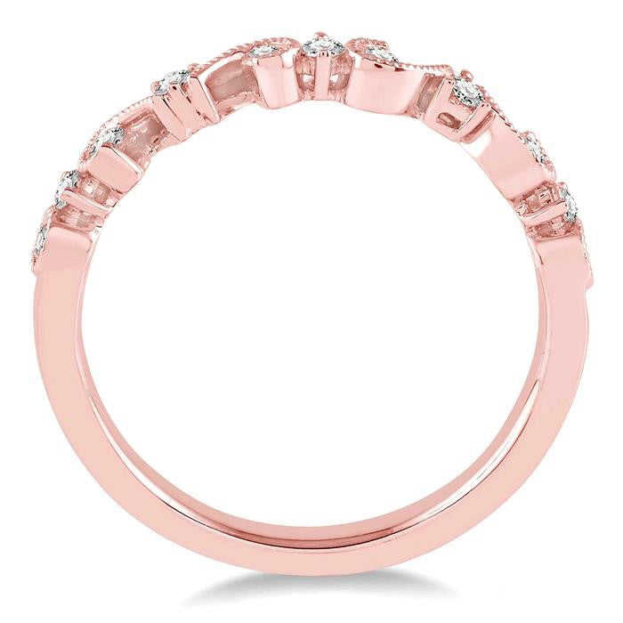 1/5 Ctw Round Cut Diamond Stack Band in 14K Rose Gold
