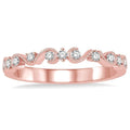 1/5 Ctw Round Cut Diamond Stack Band in 14K Rose Gold