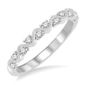 1/4 Ctw Round Cut Diamond Stack Band in 14K White Gold