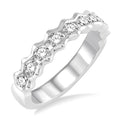 3/4 Ctw Round Cut Diamond Stack Band in 14K White Gold