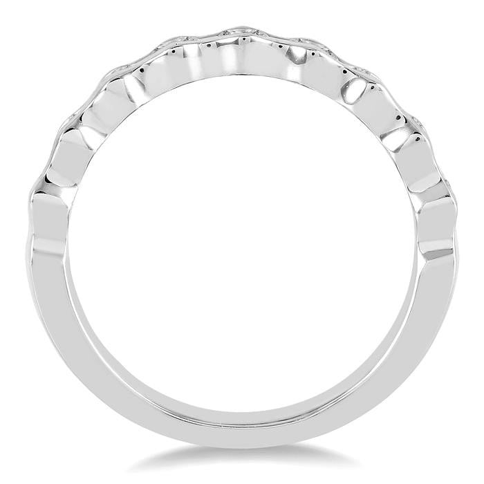 3/4 Ctw Round Cut Diamond Stack Band in 14K White Gold