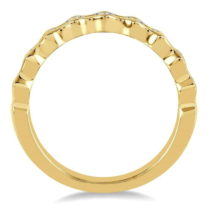 3/4 Ctw Round Cut Diamond Stack Band in 14K Yellow Gold