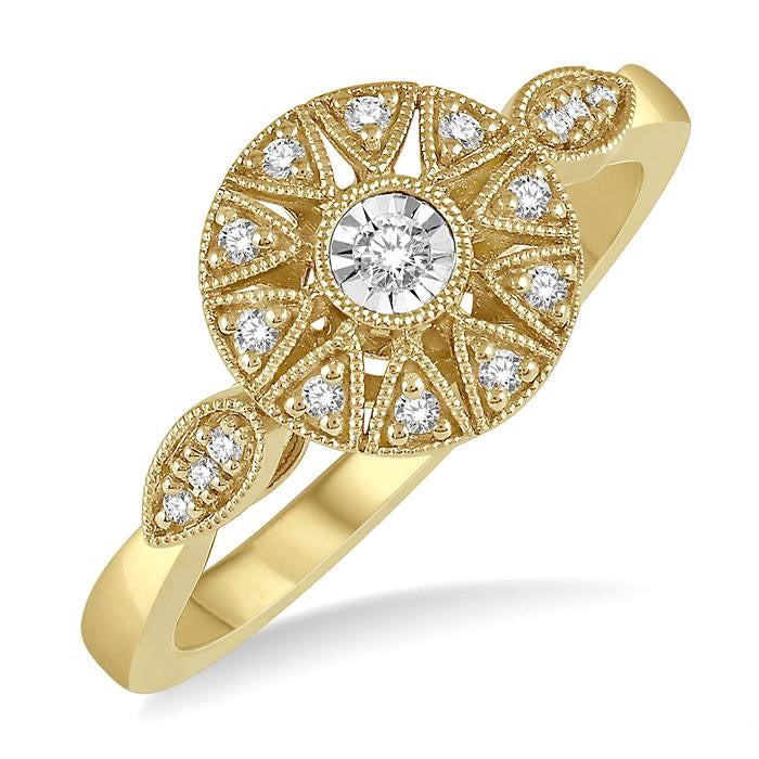 Round Shape Diamond Fashion Ring