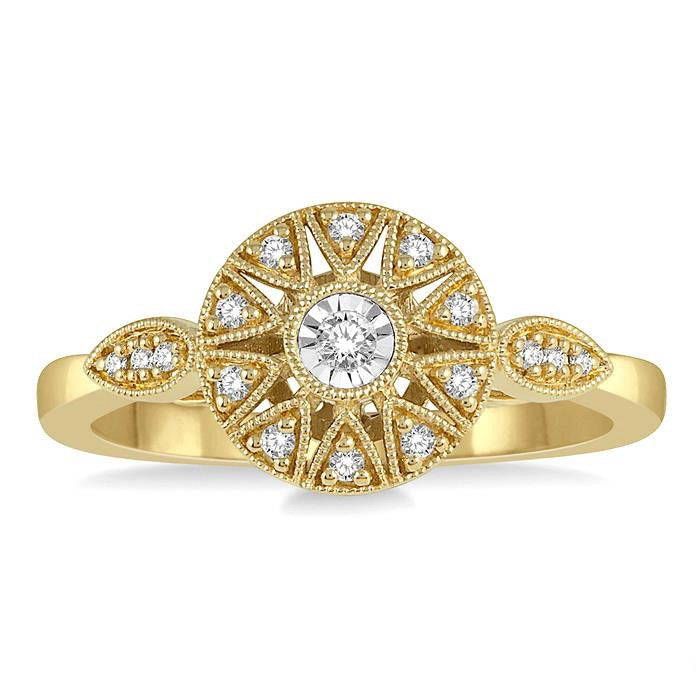 Round Shape Diamond Fashion Ring