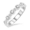 3/4 Ctw Round Cut Diamond Stack Band in 14K White Gold