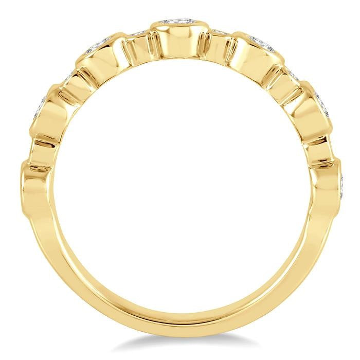 3/4 Ctw Round Cut Diamond Stack Band in 14K Yellow Gold