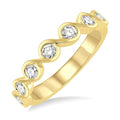 1/2 Ctw Round Cut Diamond Stack Band in 14K Yellow Gold