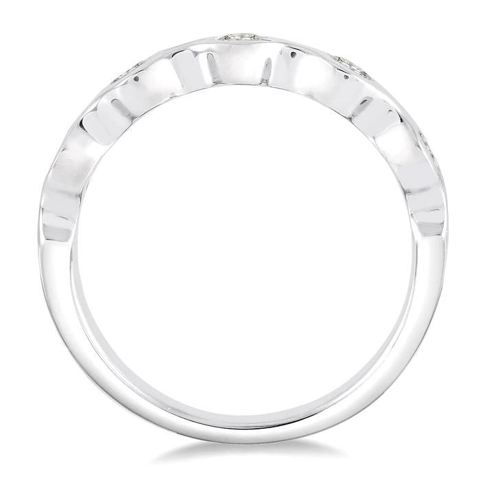 1/2 Ctw Round Cut Diamond Stack Band in 14K White Gold