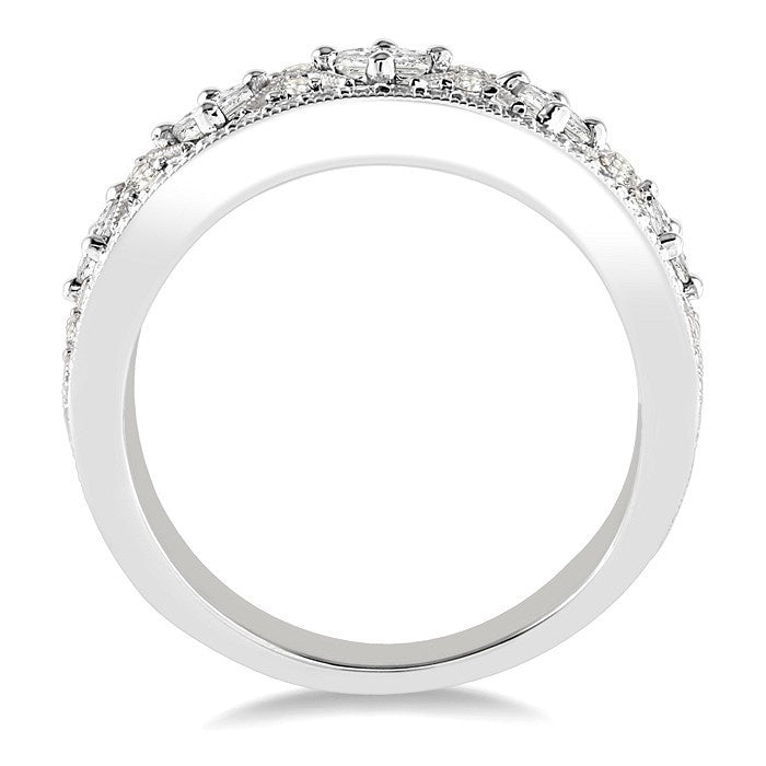 7/8 Ctw Diamond Fashion Band in 14K White Gold