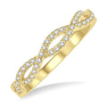 1/5 Ctw Entwined Round Cut Diamond Fashion Ring in 14K Yellow Gold