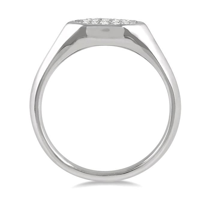 1/5 Ctw Marquise Shape Shine Bright Round Cut Diamond Ring in 14K White Gold